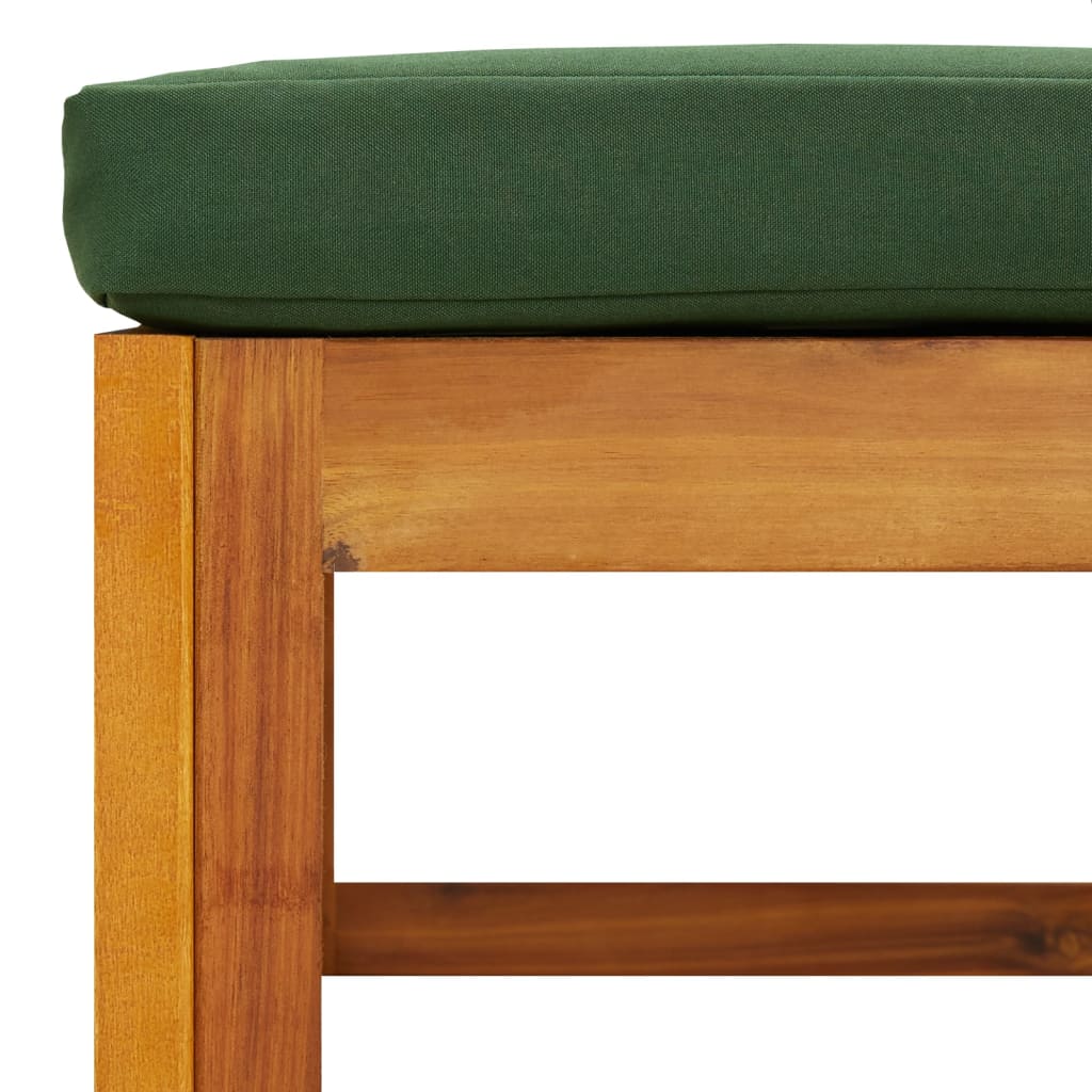 Tuinvoetensteun met kussen massief acaciahout groen is nu te koop bij PeponiXL, paradijselijk wonen!