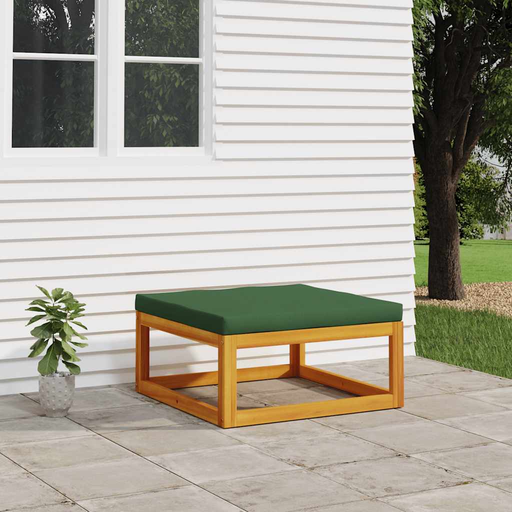 Tuinvoetensteun met kussen massief acaciahout groen is nu te koop bij PeponiXL, paradijselijk wonen!