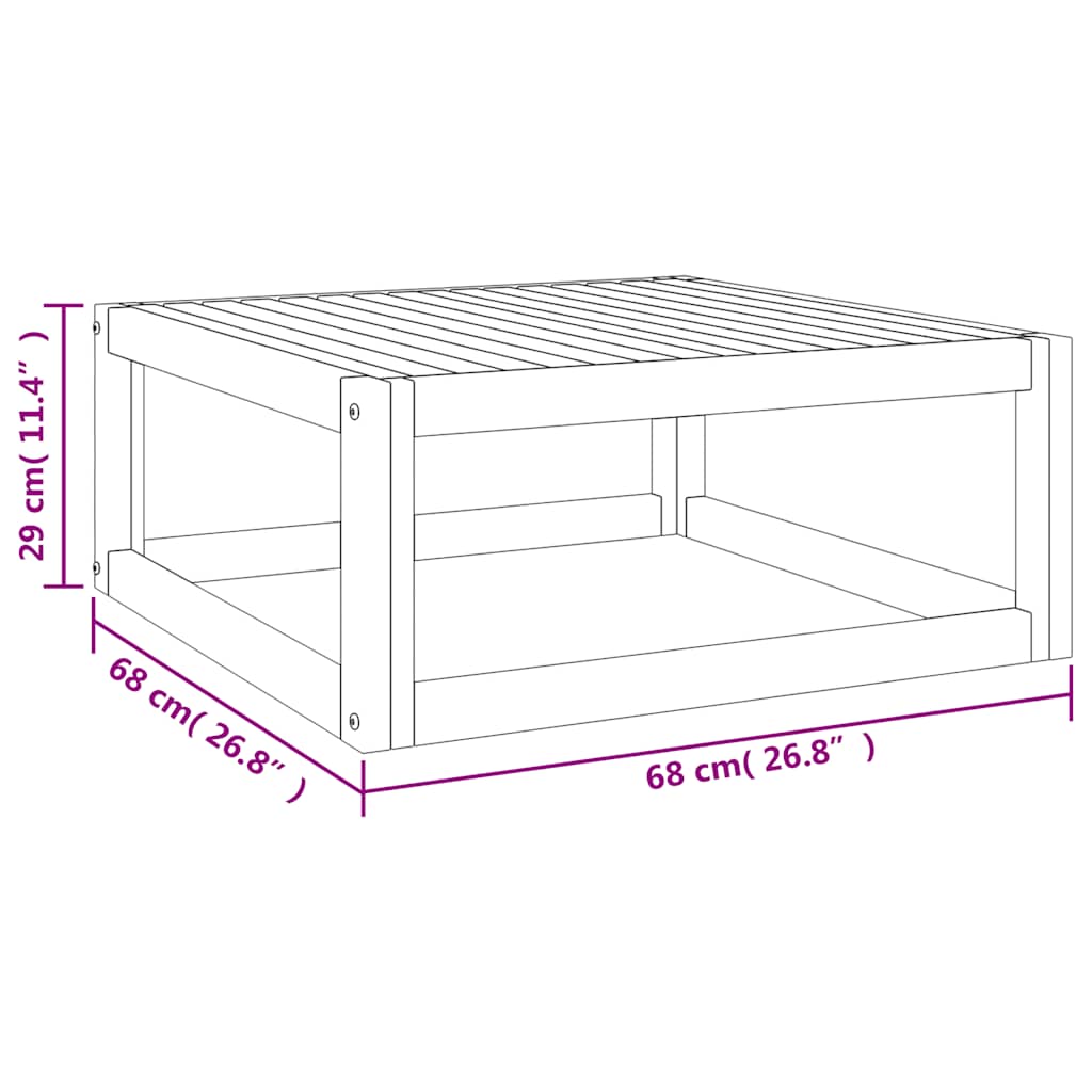 Salontafel 68x68x29 cm massief acaciahout is nu te koop bij PeponiXL, paradijselijk wonen!