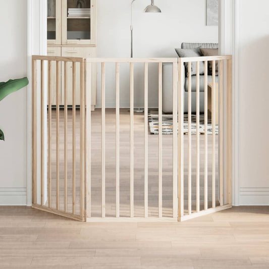 Hondenhek opvouwbaar 3 panelen 150 cm populierenhout is nu te koop bij PeponiXL, paradijselijk wonen!