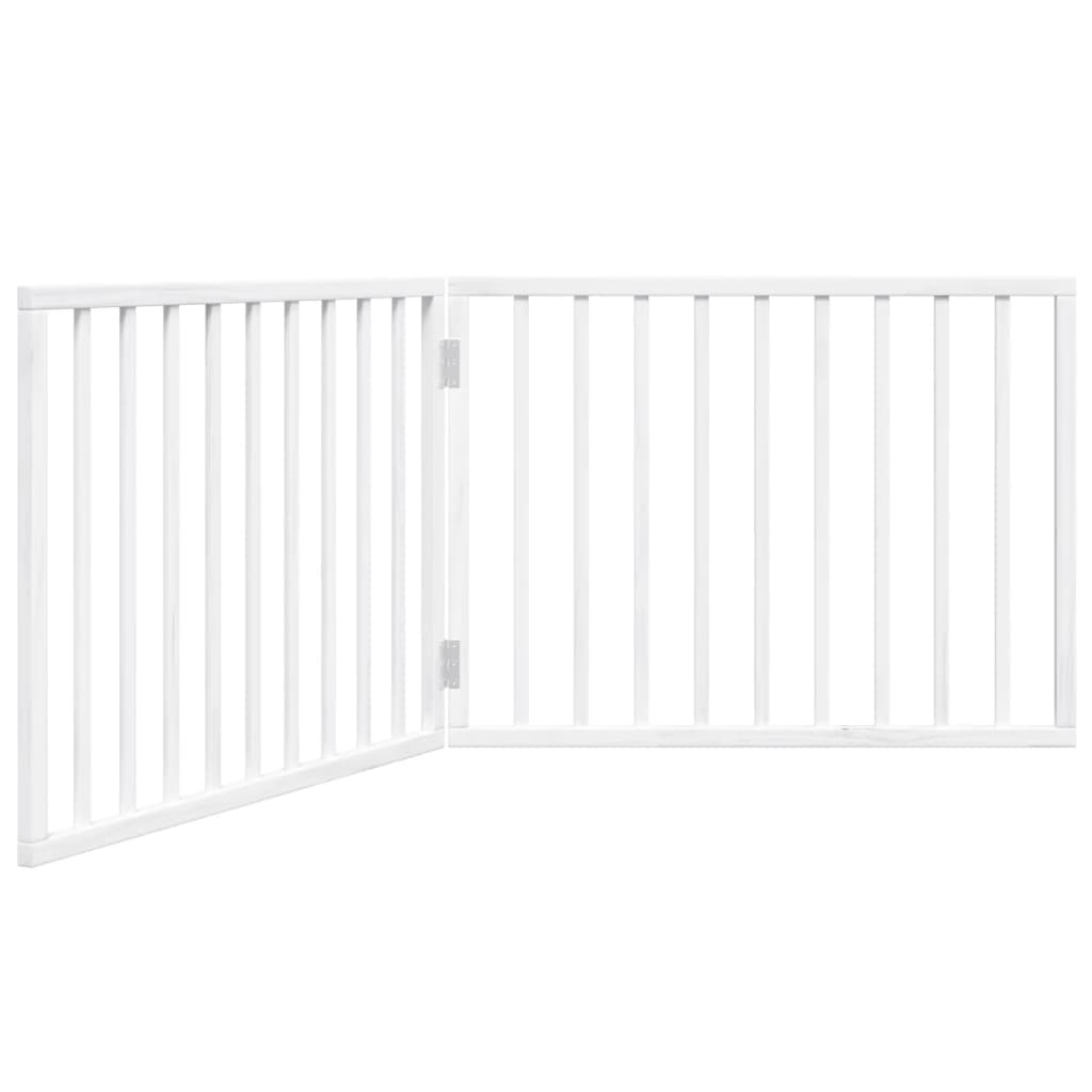 Hondenhek opvouwbaar 2 panelen wit 160 cm populierenhout is nu te koop bij PeponiXL, paradijselijk wonen!