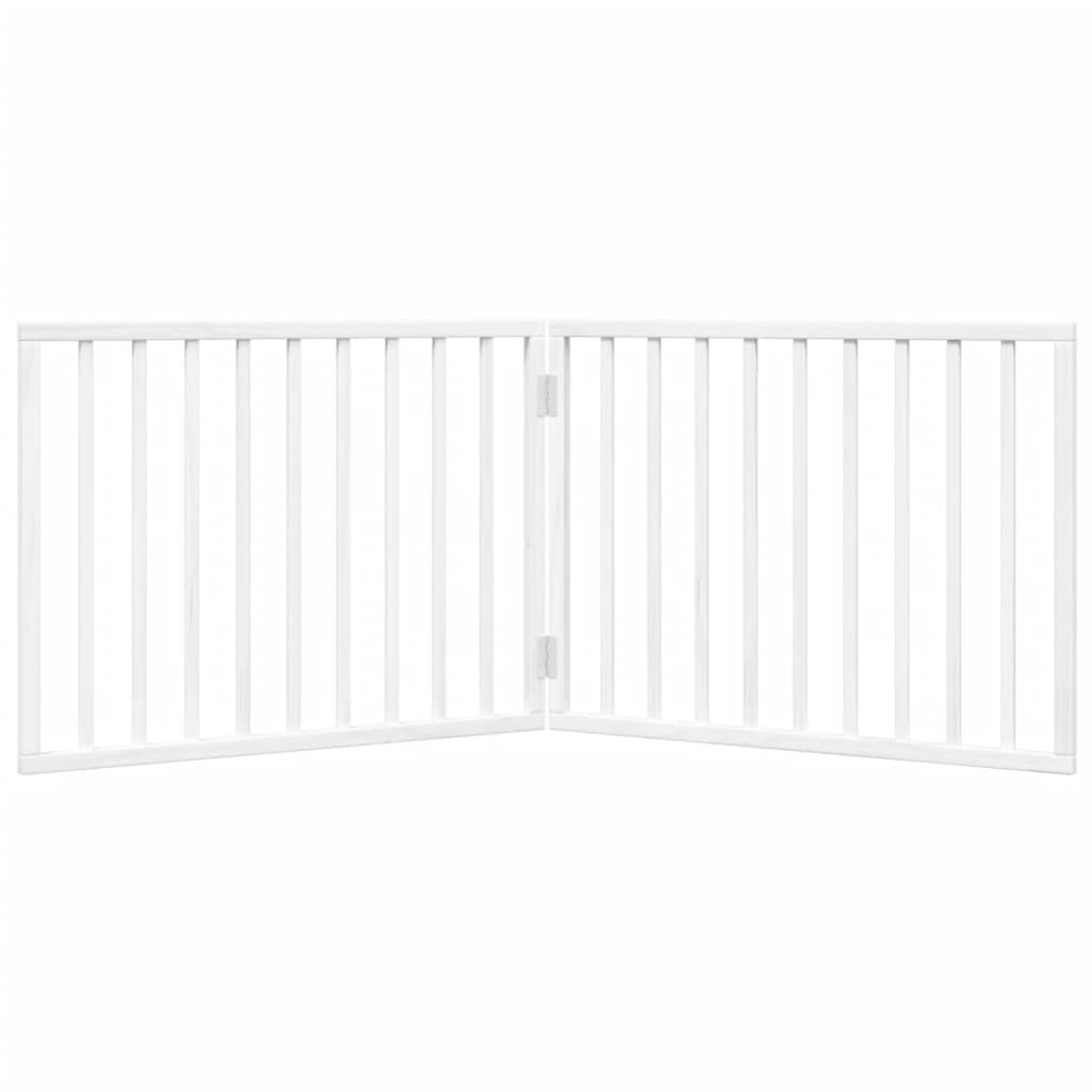 Hondenhek opvouwbaar 2 panelen wit 160 cm populierenhout is nu te koop bij PeponiXL, paradijselijk wonen!