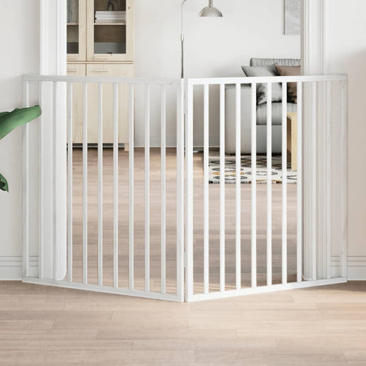 Hondenhek opvouwbaar 2 panelen wit 160 cm populierenhout is nu te koop bij PeponiXL, paradijselijk wonen!