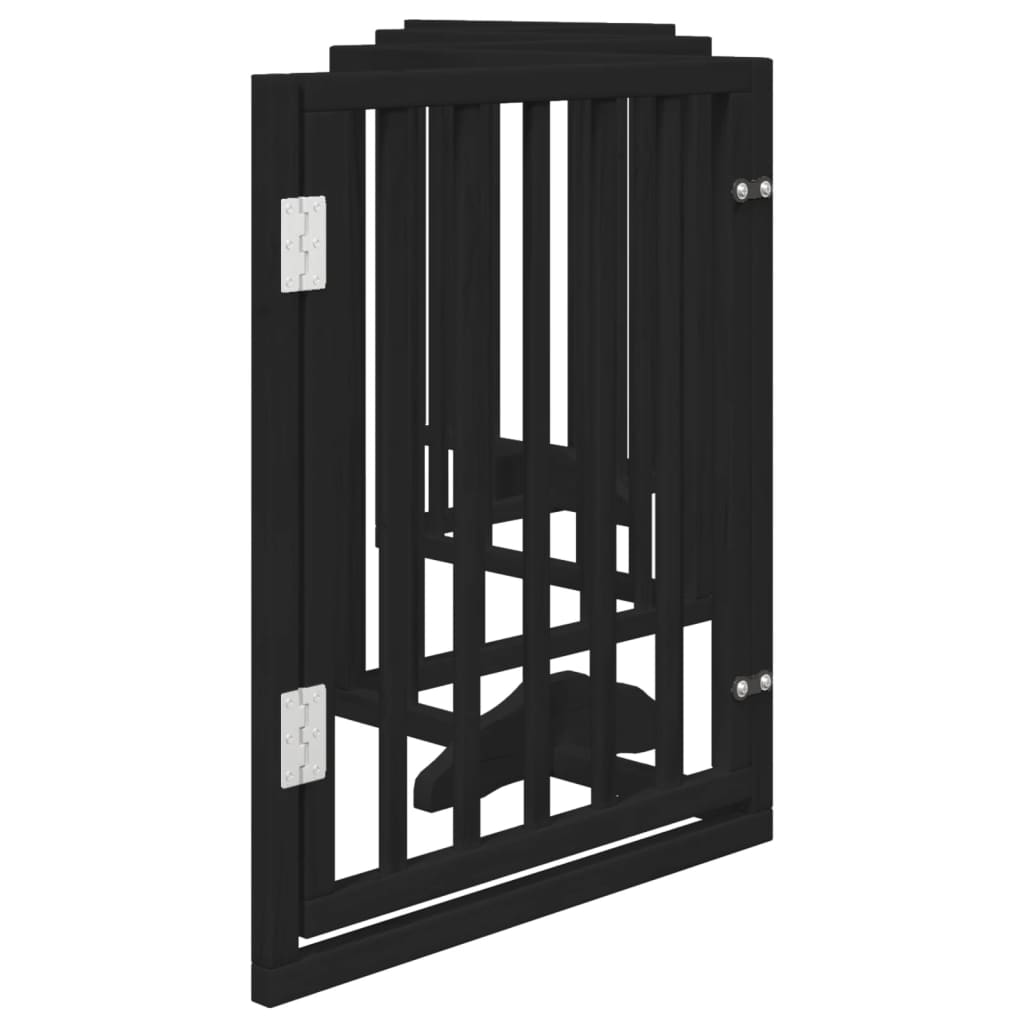 Hondenhek inklapbaar 6 panelen 300 cm populierenhout zwart is nu te koop bij PeponiXL, paradijselijk wonen!