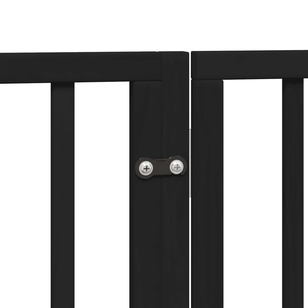 Hondenhek inklapbaar 6 panelen 300 cm populierenhout zwart is nu te koop bij PeponiXL, paradijselijk wonen!