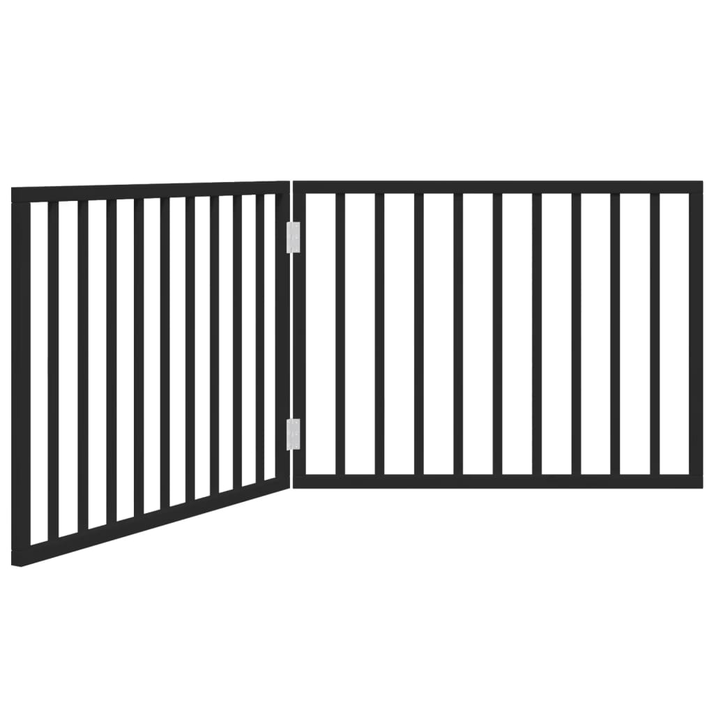 Hondenhek opvouwbaar 2 panelen zwart 160 cm populierenhout is nu te koop bij PeponiXL, paradijselijk wonen!