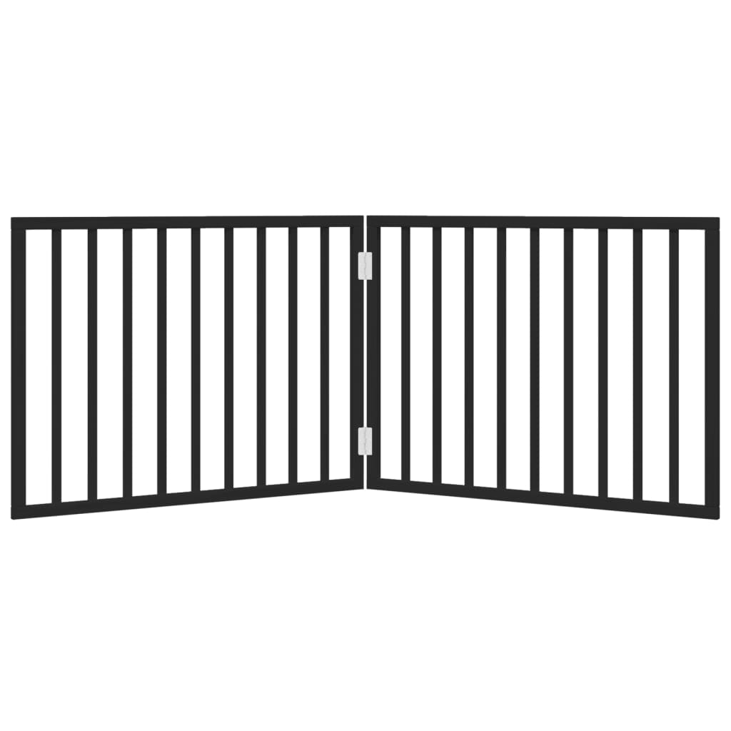 Hondenhek opvouwbaar 2 panelen zwart 160 cm populierenhout is nu te koop bij PeponiXL, paradijselijk wonen!