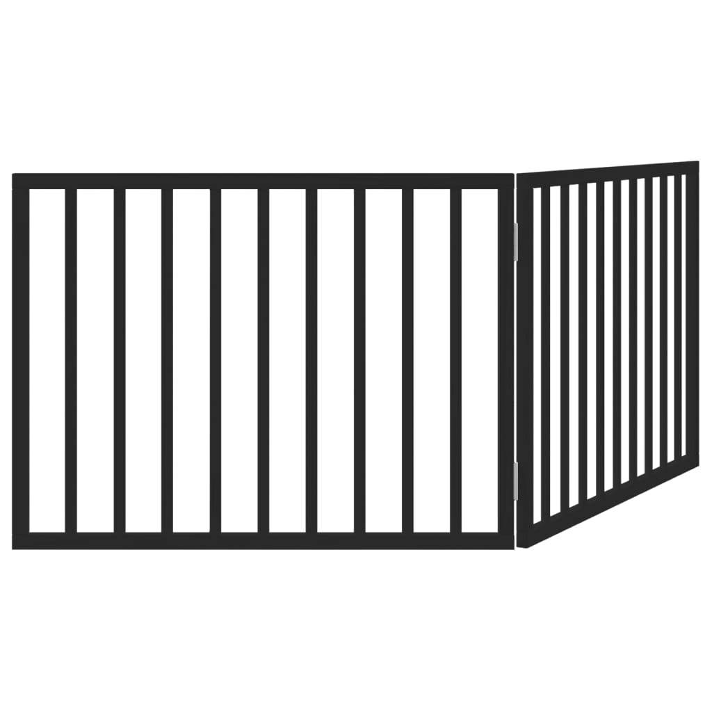 Hondenhek opvouwbaar 2 panelen zwart 160 cm populierenhout is nu te koop bij PeponiXL, paradijselijk wonen!