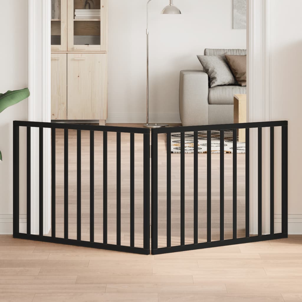 Hondenhek opvouwbaar 2 panelen zwart 160 cm populierenhout is nu te koop bij PeponiXL, paradijselijk wonen!