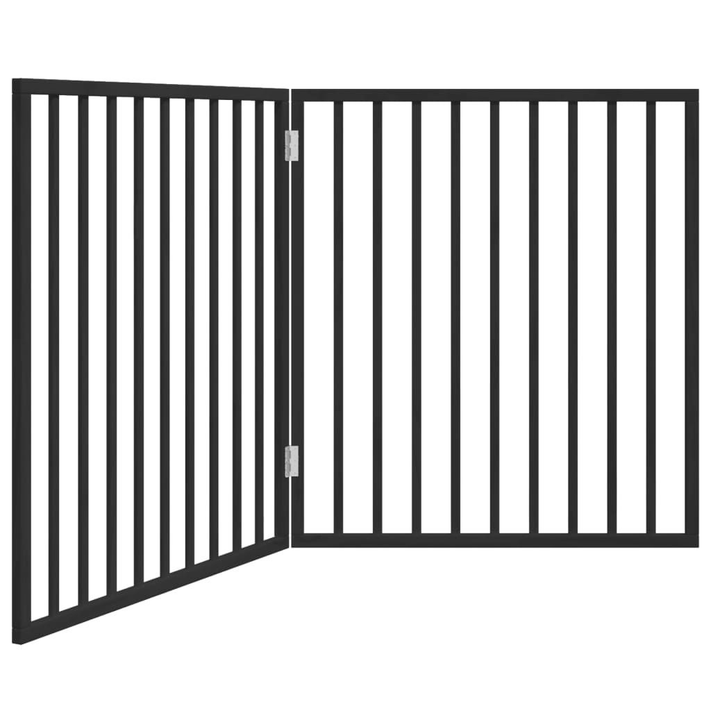 Hondenhek opvouwbaar 2 panelen zwart 160 cm populierenhout is nu te koop bij PeponiXL, paradijselijk wonen!