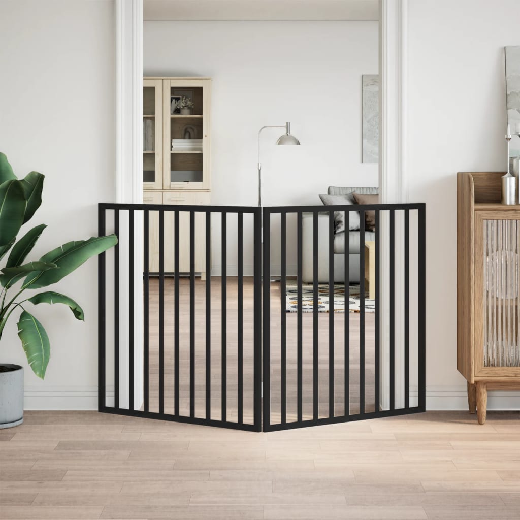 Hondenhek opvouwbaar 2 panelen zwart 160 cm populierenhout is nu te koop bij PeponiXL, paradijselijk wonen!