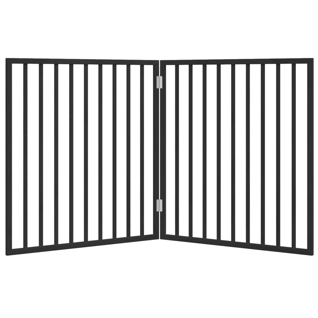 Hondenhek opvouwbaar 2 panelen zwart 160 cm populierenhout is nu te koop bij PeponiXL, paradijselijk wonen!