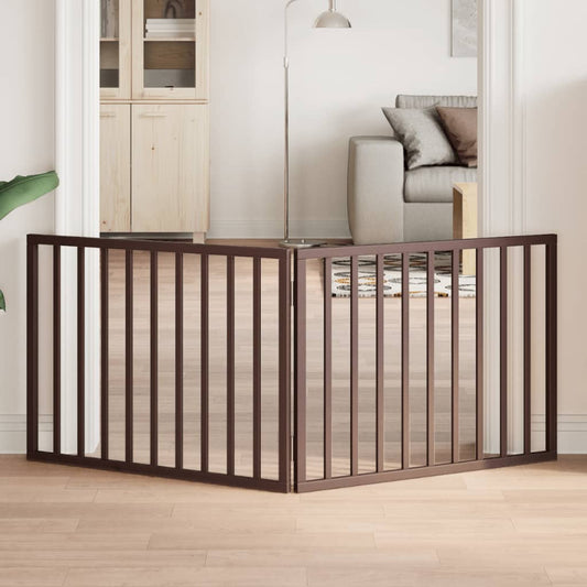 Hondenhek inklapbaar 2 panelen 160 cm populierenhout bruin is nu te koop bij PeponiXL, paradijselijk wonen!