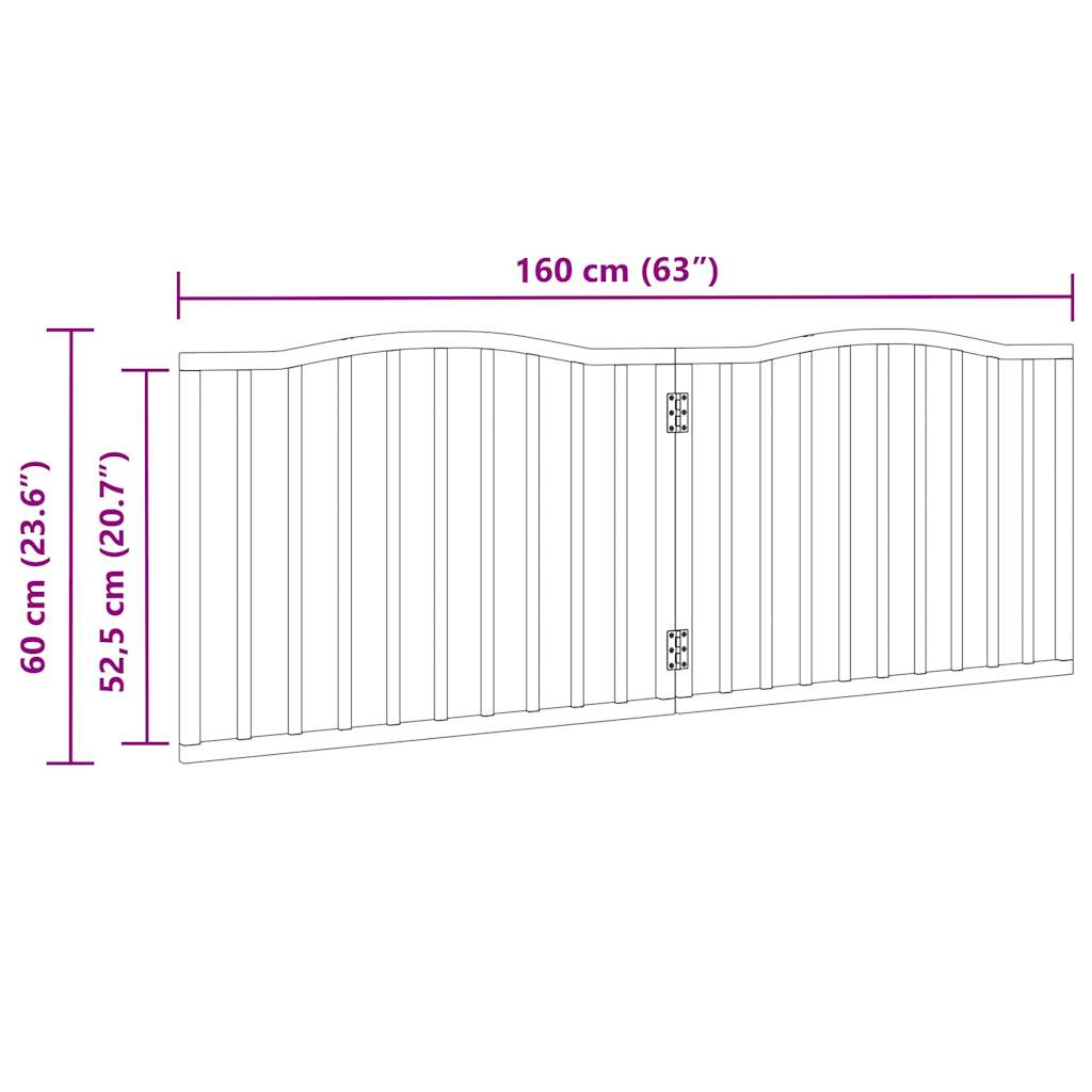 Hondenhek inklapbaar 2 panelen 160 cm populierenhout is nu te koop bij PeponiXL, paradijselijk wonen!