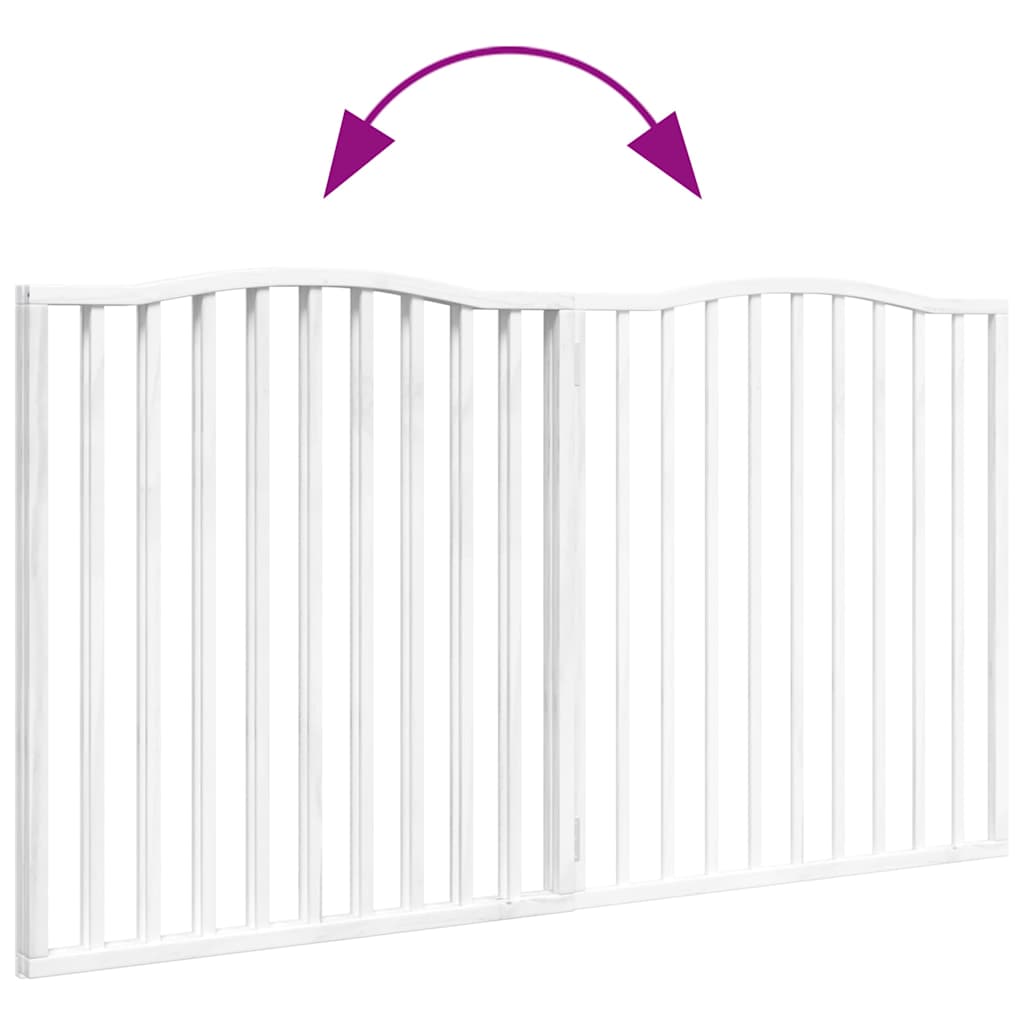 Hondenhek inklapbaar 2 panelen 160 cm populierenhout wit is nu te koop bij PeponiXL, paradijselijk wonen!