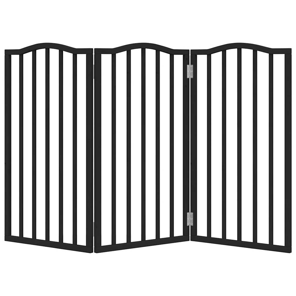 Hondenhek inklapbaar 3 panelen 150 cm populierenhout zwart is nu te koop bij PeponiXL, paradijselijk wonen!