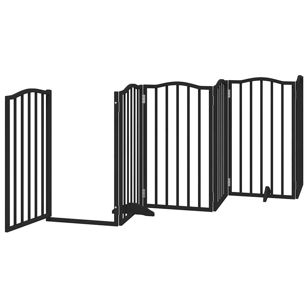 Hondenhek inklapbaar 6 panelen 300 cm populierenhout zwart is nu te koop bij PeponiXL, paradijselijk wonen!