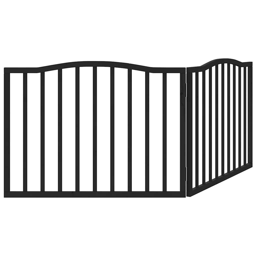 Hondenhek inklapbaar 2 panelen 160 cm populierenhout zwart is nu te koop bij PeponiXL, paradijselijk wonen!