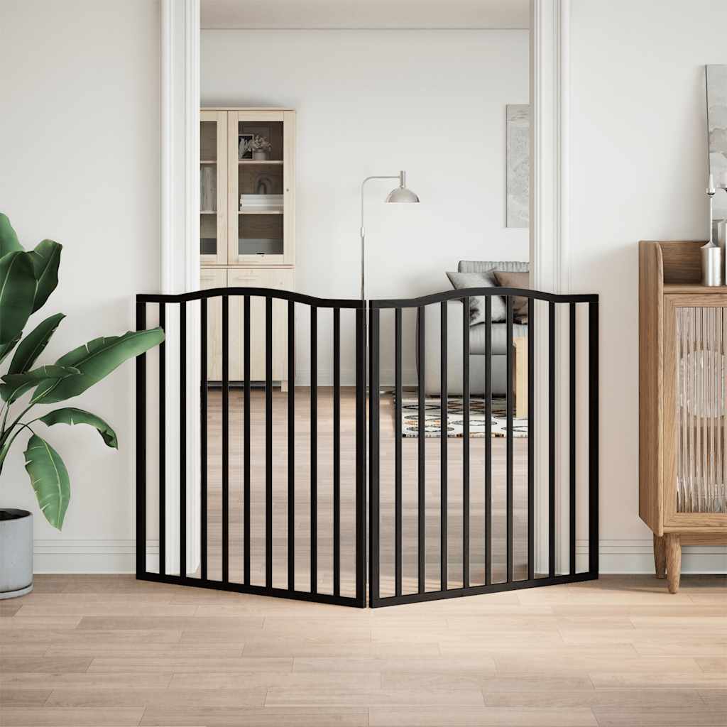 Hondenhek inklapbaar 2 panelen 160 cm populierenhout zwart is nu te koop bij PeponiXL, paradijselijk wonen!