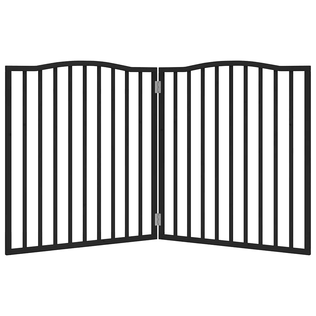Hondenhek inklapbaar 2 panelen 160 cm populierenhout zwart is nu te koop bij PeponiXL, paradijselijk wonen!