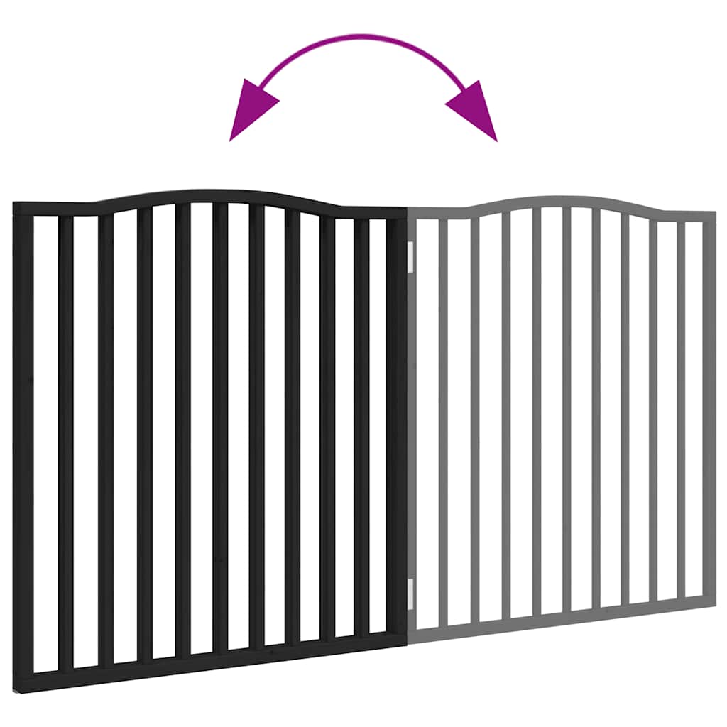 Hondenhek inklapbaar 2 panelen 160 cm populierenhout zwart is nu te koop bij PeponiXL, paradijselijk wonen!