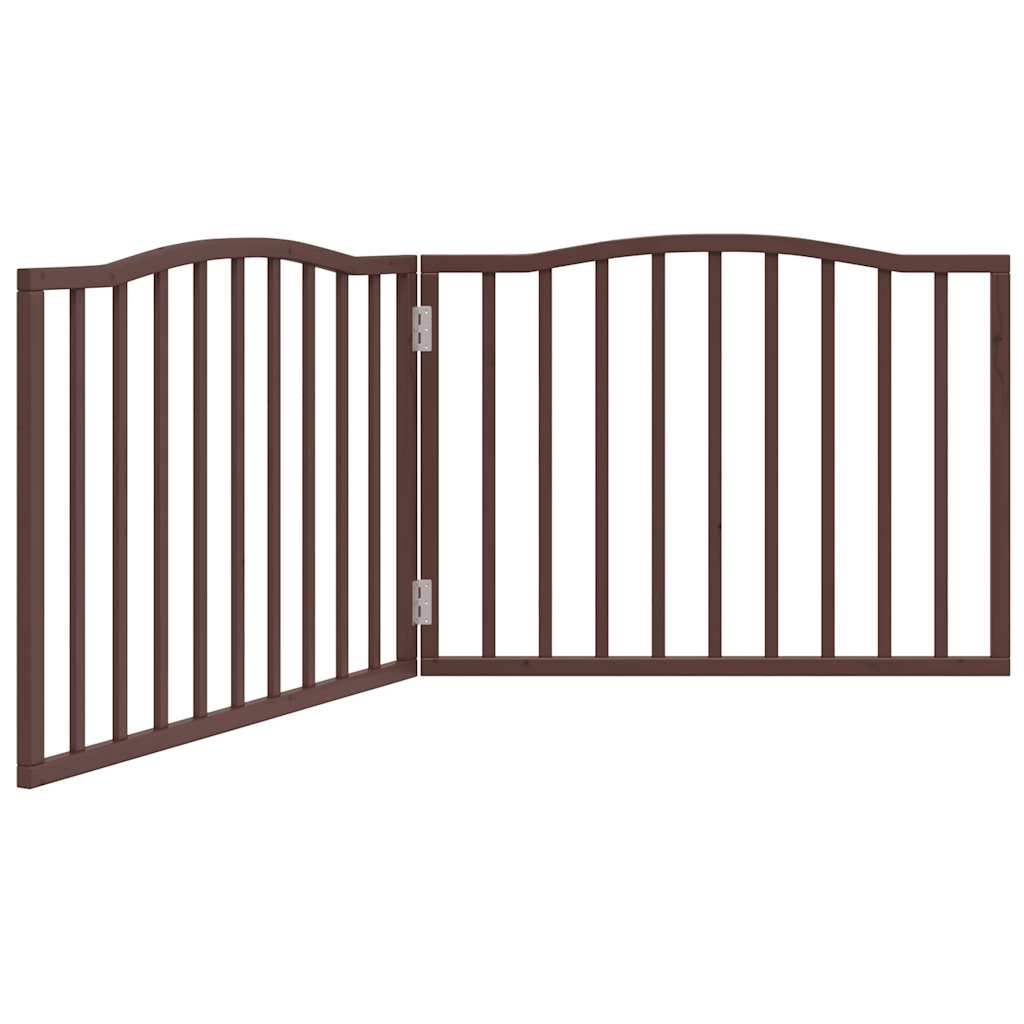 Hondenhek inklapbaar 2 panelen 160cm populierenhout bruin eiken is nu te koop bij PeponiXL, paradijselijk wonen!