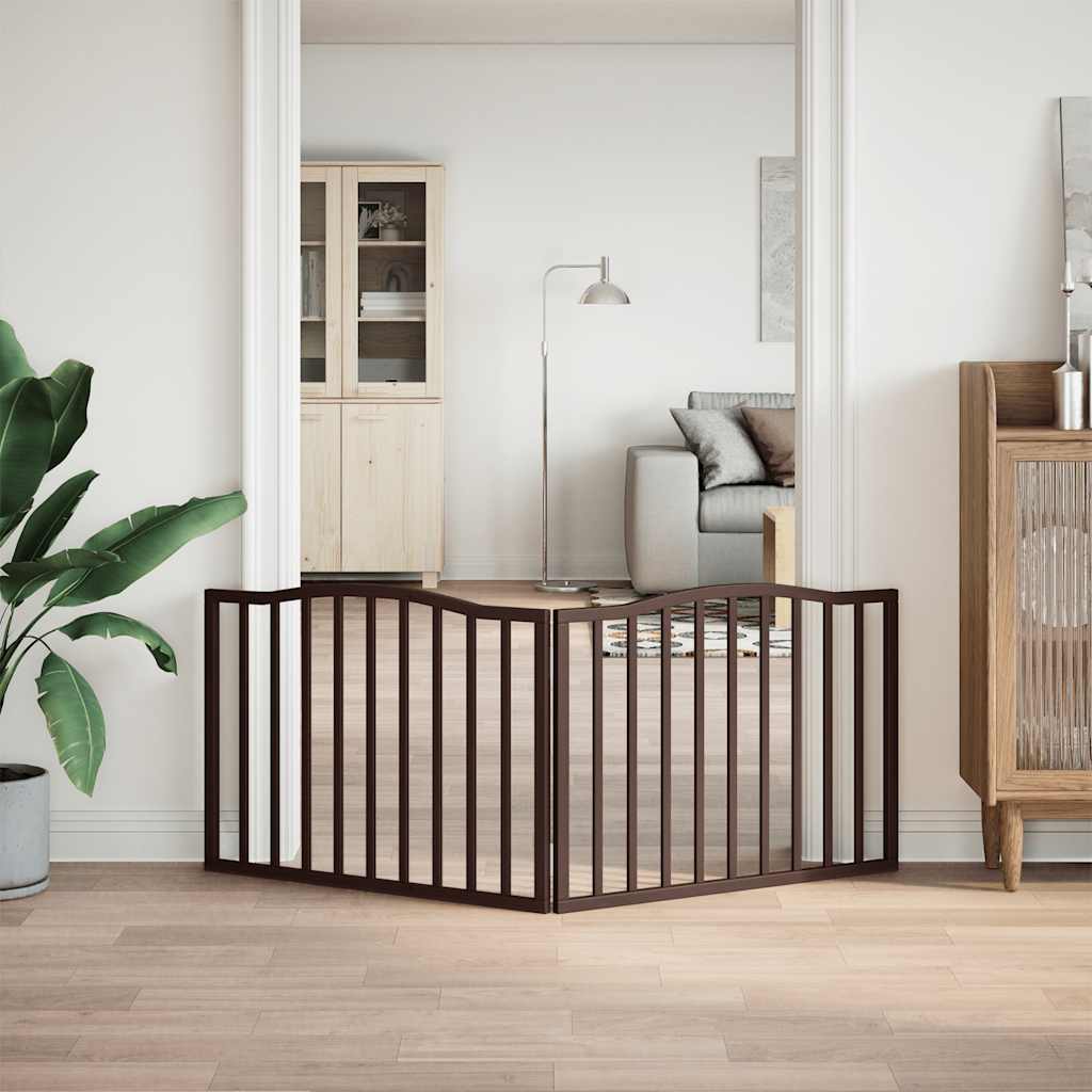 Hondenhek inklapbaar 2 panelen 160cm populierenhout bruin eiken is nu te koop bij PeponiXL, paradijselijk wonen!