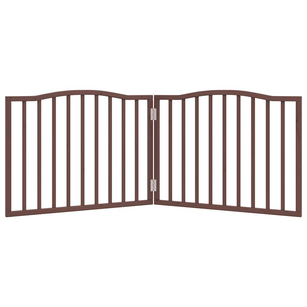 Hondenhek inklapbaar 2 panelen 160cm populierenhout bruin eiken is nu te koop bij PeponiXL, paradijselijk wonen!