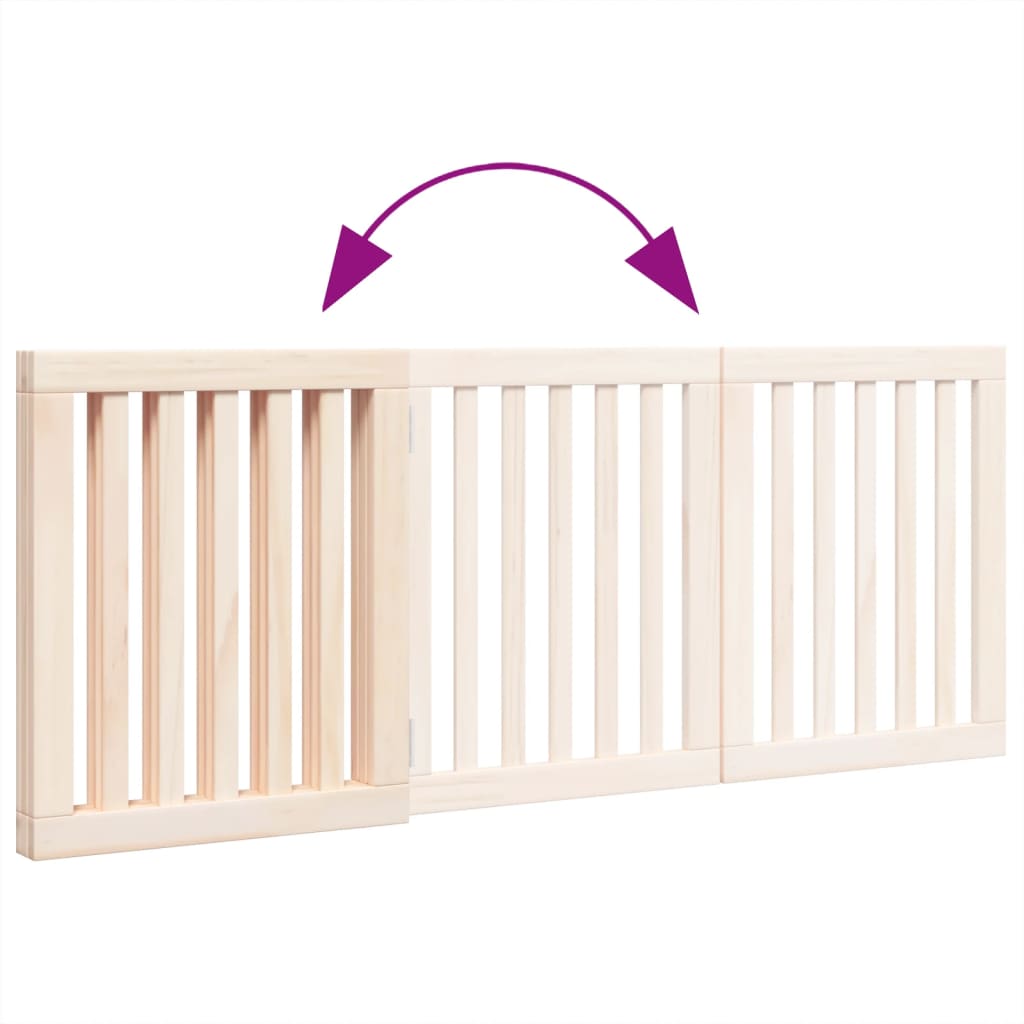 Hondenhek opvouwbaar 3 panelen 150 cm populierenhout is nu te koop bij PeponiXL, paradijselijk wonen!