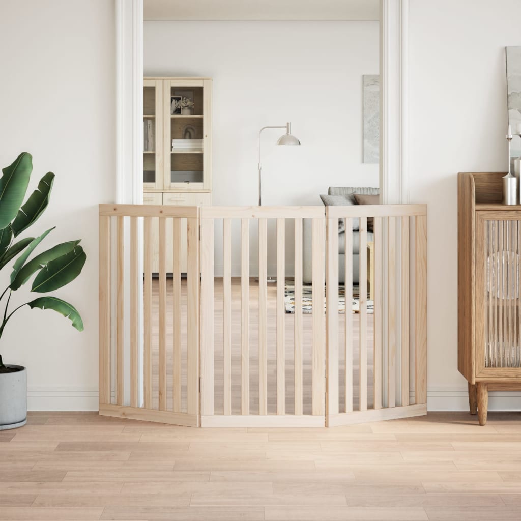 Hondenhek opvouwbaar 3 panelen 150 cm populierenhout is nu te koop bij PeponiXL, paradijselijk wonen!