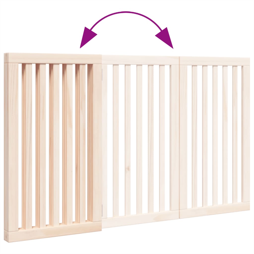 Hondenhek opvouwbaar 3 panelen 150 cm populierenhout is nu te koop bij PeponiXL, paradijselijk wonen!