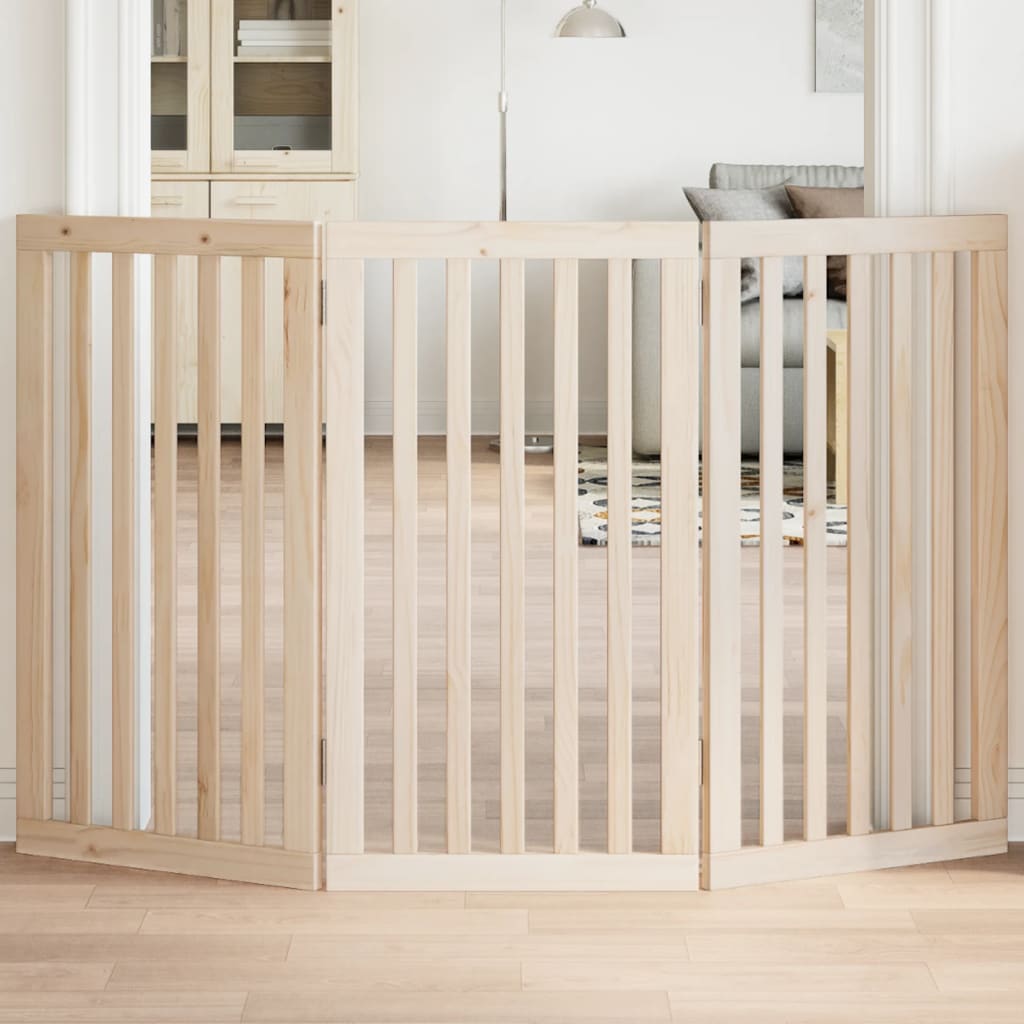 Hondenhek opvouwbaar 3 panelen 150 cm populierenhout is nu te koop bij PeponiXL, paradijselijk wonen!