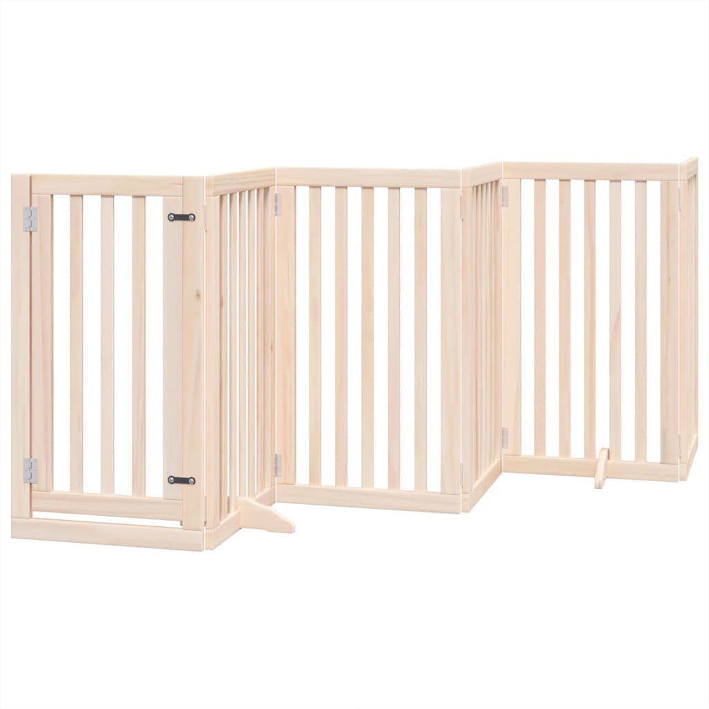 Hondenhek met deur opvouwbaar 6 panelen 300 cm populierenhout is nu te koop bij PeponiXL, paradijselijk wonen!