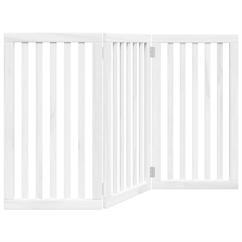 Hondenhek inklapbaar 3 panelen 150 cm populierenhout wit is nu te koop bij PeponiXL, paradijselijk wonen!