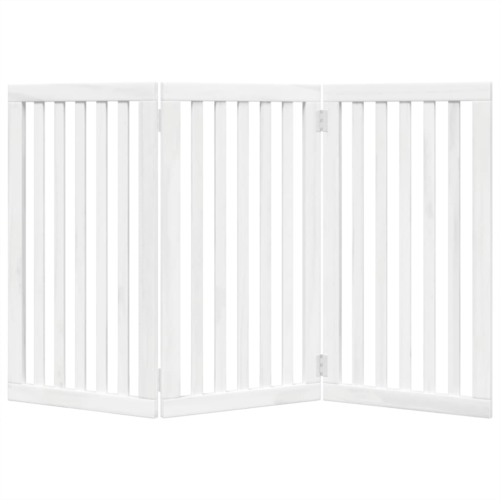 Hondenhek inklapbaar 3 panelen 150 cm populierenhout wit is nu te koop bij PeponiXL, paradijselijk wonen!