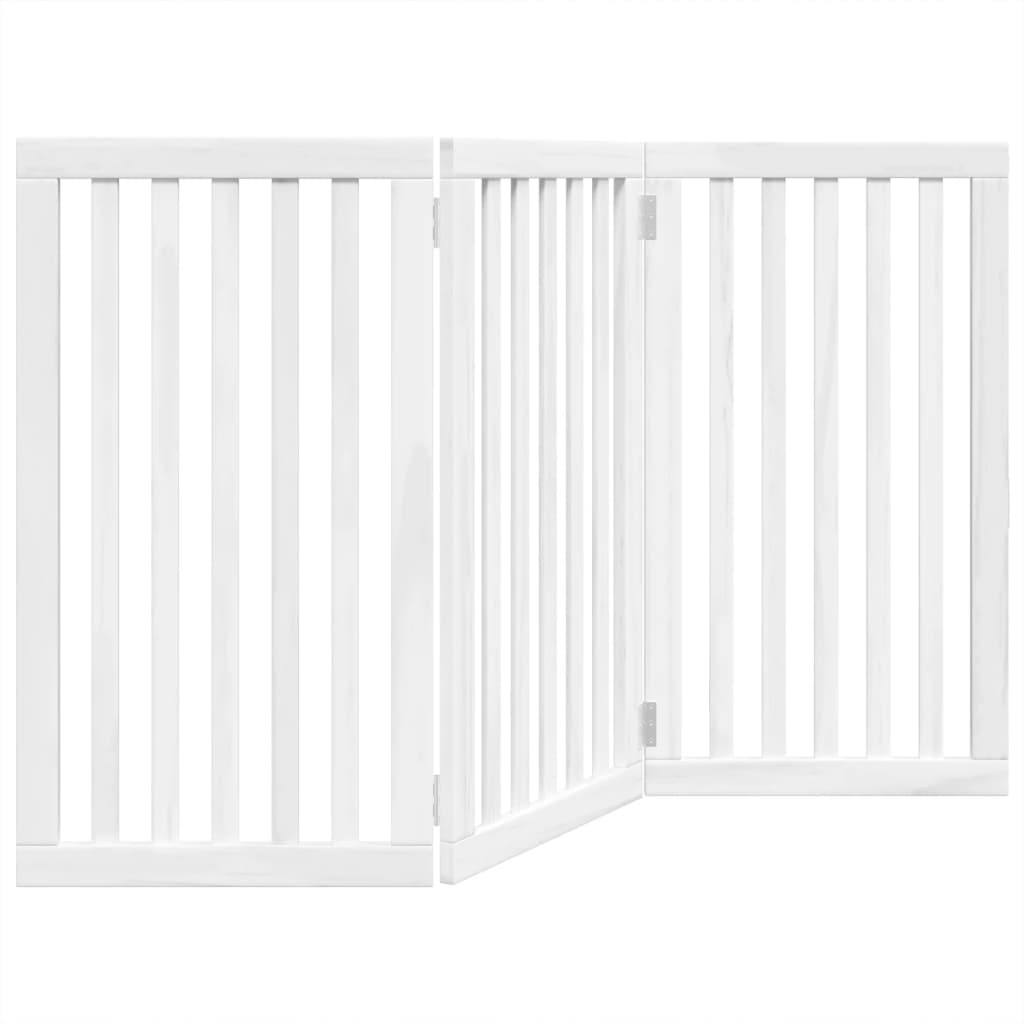 Hondenhek inklapbaar 3 panelen 150 cm populierenhout wit is nu te koop bij PeponiXL, paradijselijk wonen!