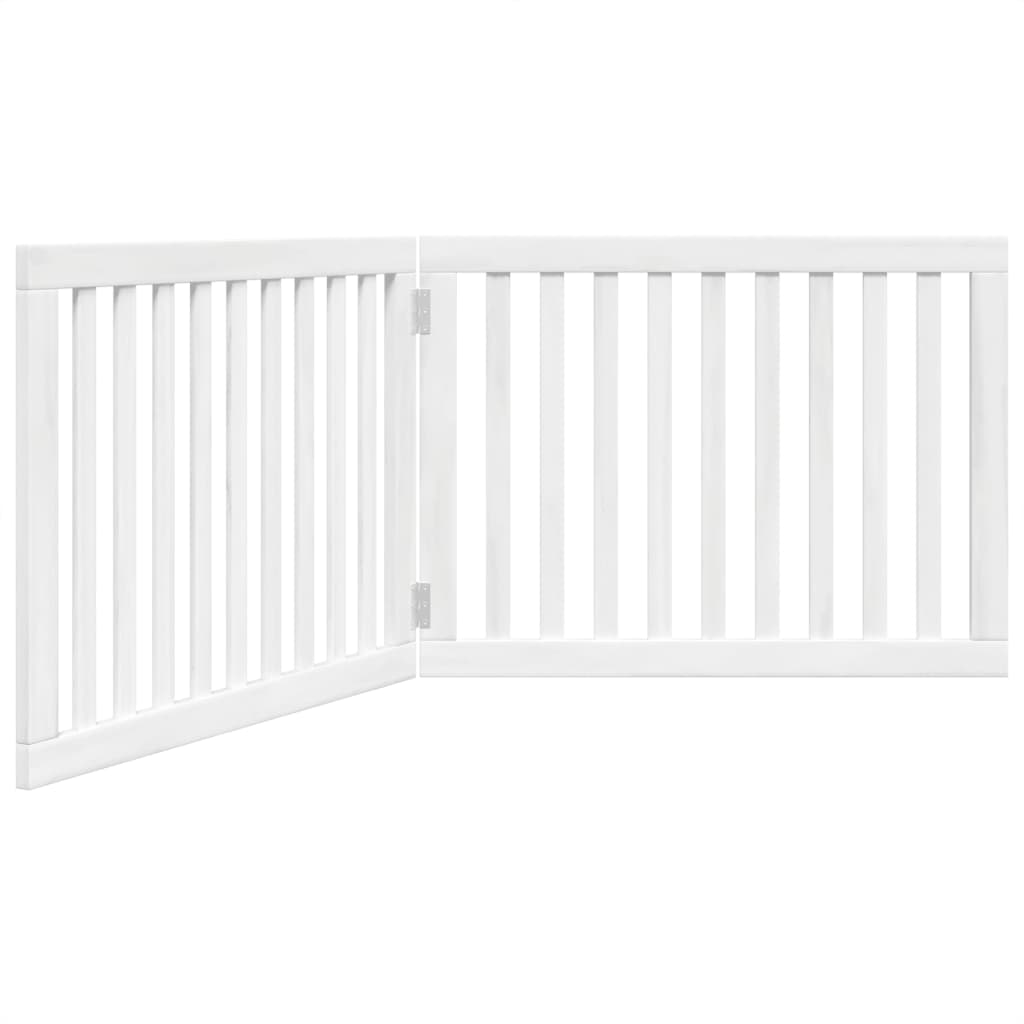Hondenhek inklapbaar 2 panelen 160 cm populierenhout wit is nu te koop bij PeponiXL, paradijselijk wonen!