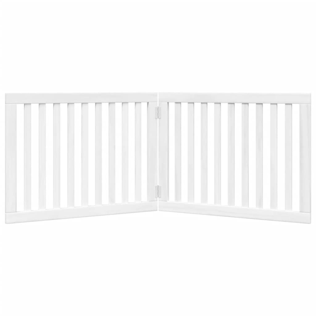 Hondenhek inklapbaar 2 panelen 160 cm populierenhout wit is nu te koop bij PeponiXL, paradijselijk wonen!