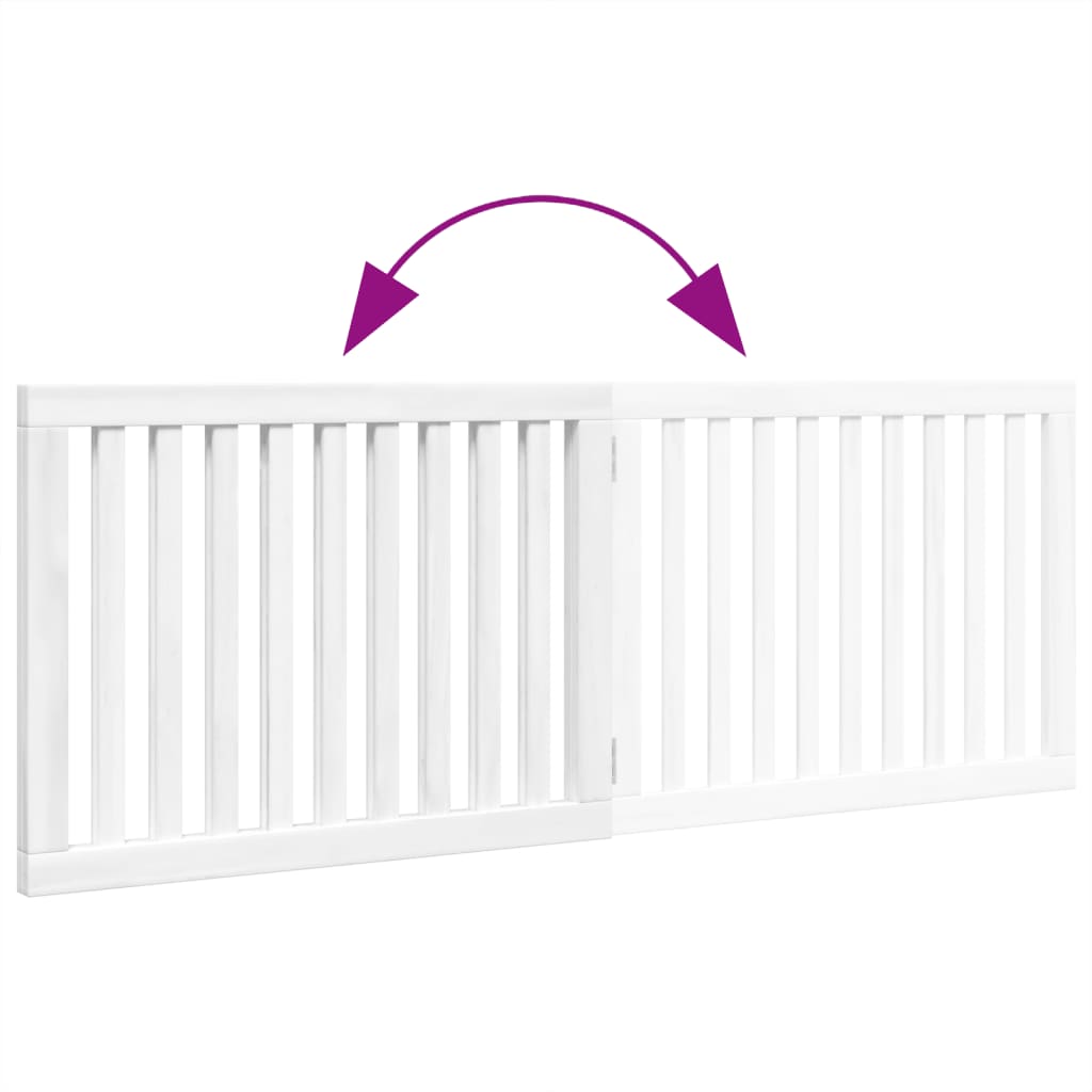 Hondenhek inklapbaar 2 panelen 160 cm populierenhout wit is nu te koop bij PeponiXL, paradijselijk wonen!