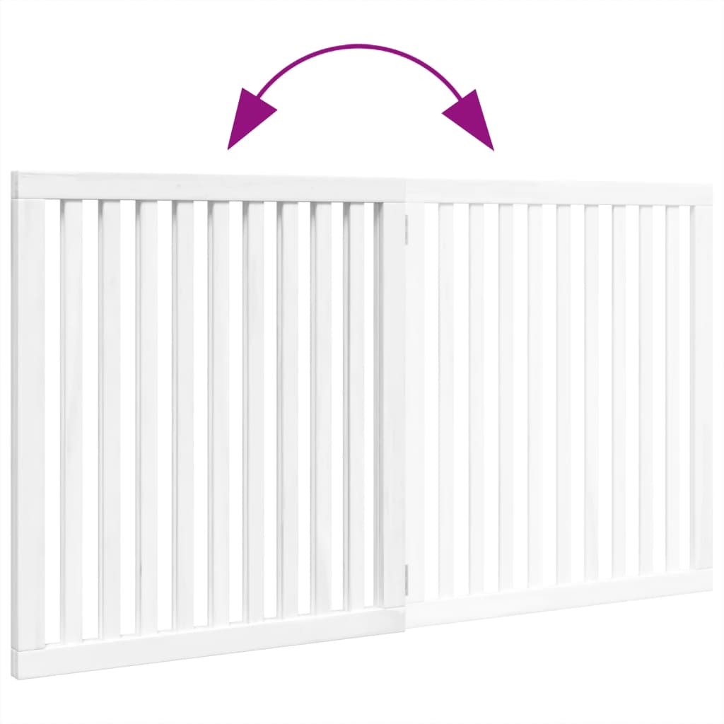 Hondenhek inklapbaar 2 panelen 160 cm populierenhout wit is nu te koop bij PeponiXL, paradijselijk wonen!