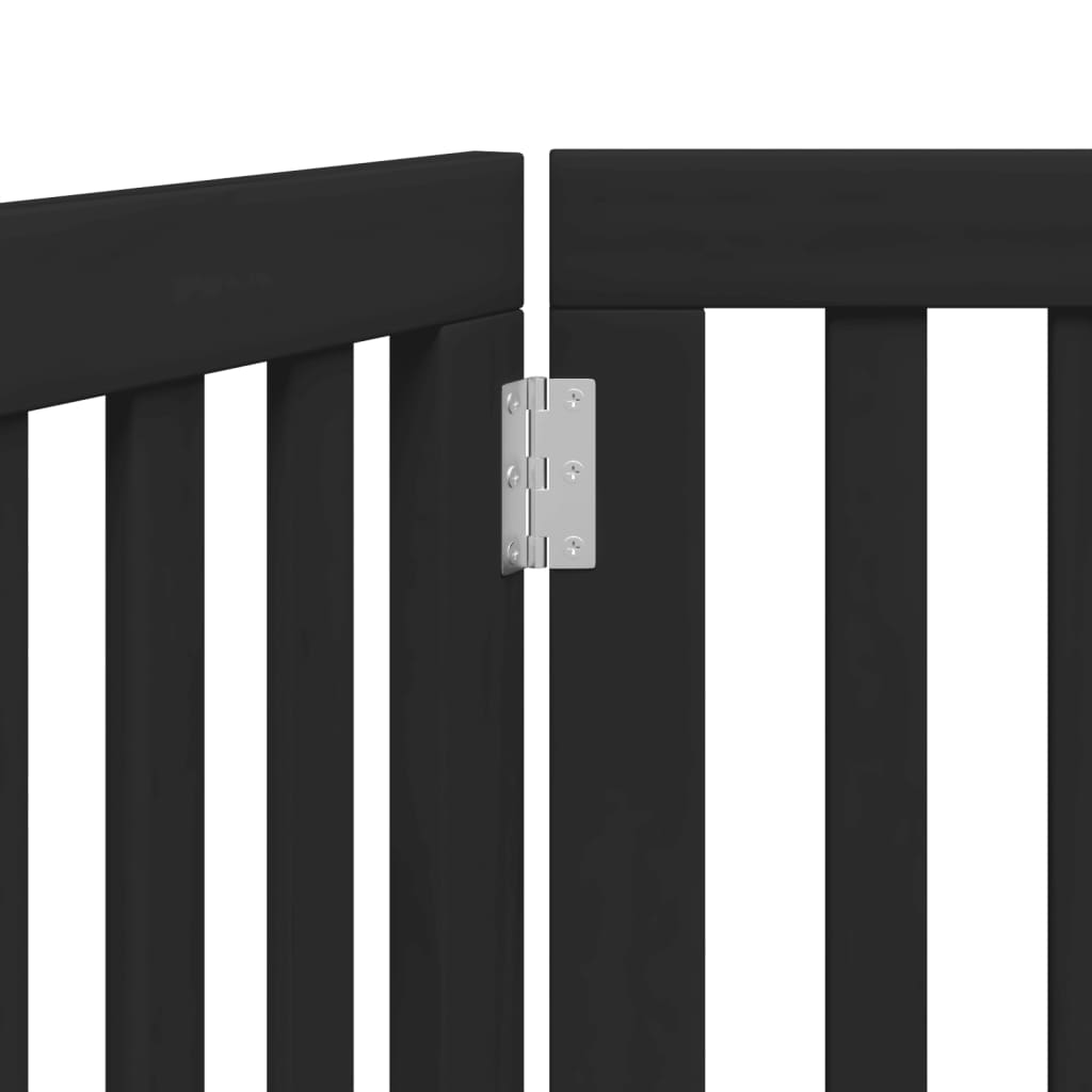 Hondenhek inklapbaar 3 panelen 150 cm populierenhout zwart is nu te koop bij PeponiXL, paradijselijk wonen!
