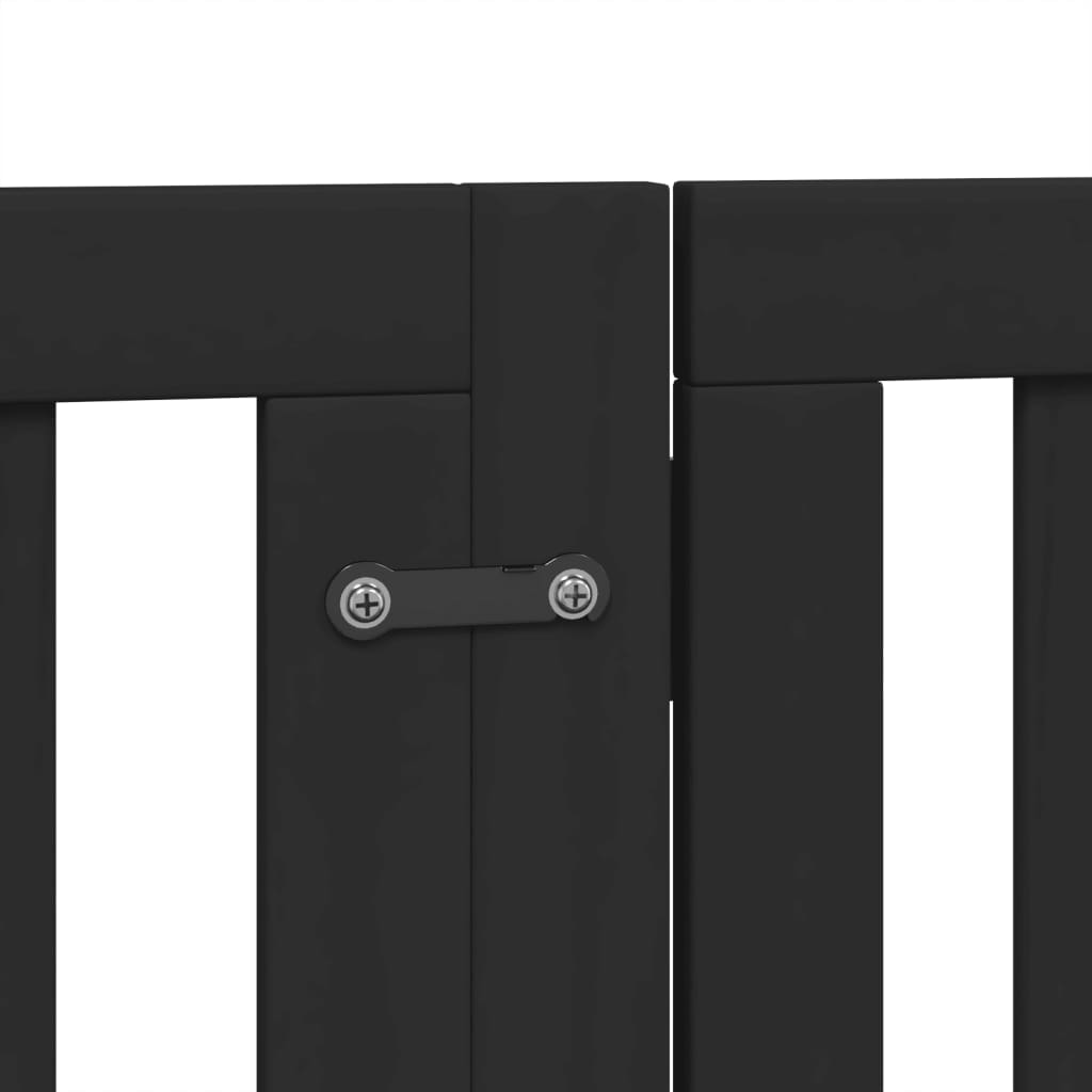 Hondenhek inklapbaar 6 panelen 300 cm populierenhout zwart is nu te koop bij PeponiXL, paradijselijk wonen!