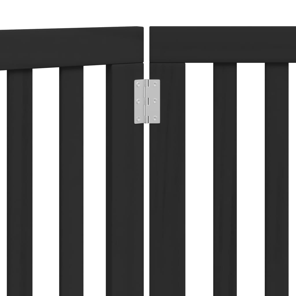 Hondenhek inklapbaar 3 panelen 150 cm populierenhout zwart is nu te koop bij PeponiXL, paradijselijk wonen!