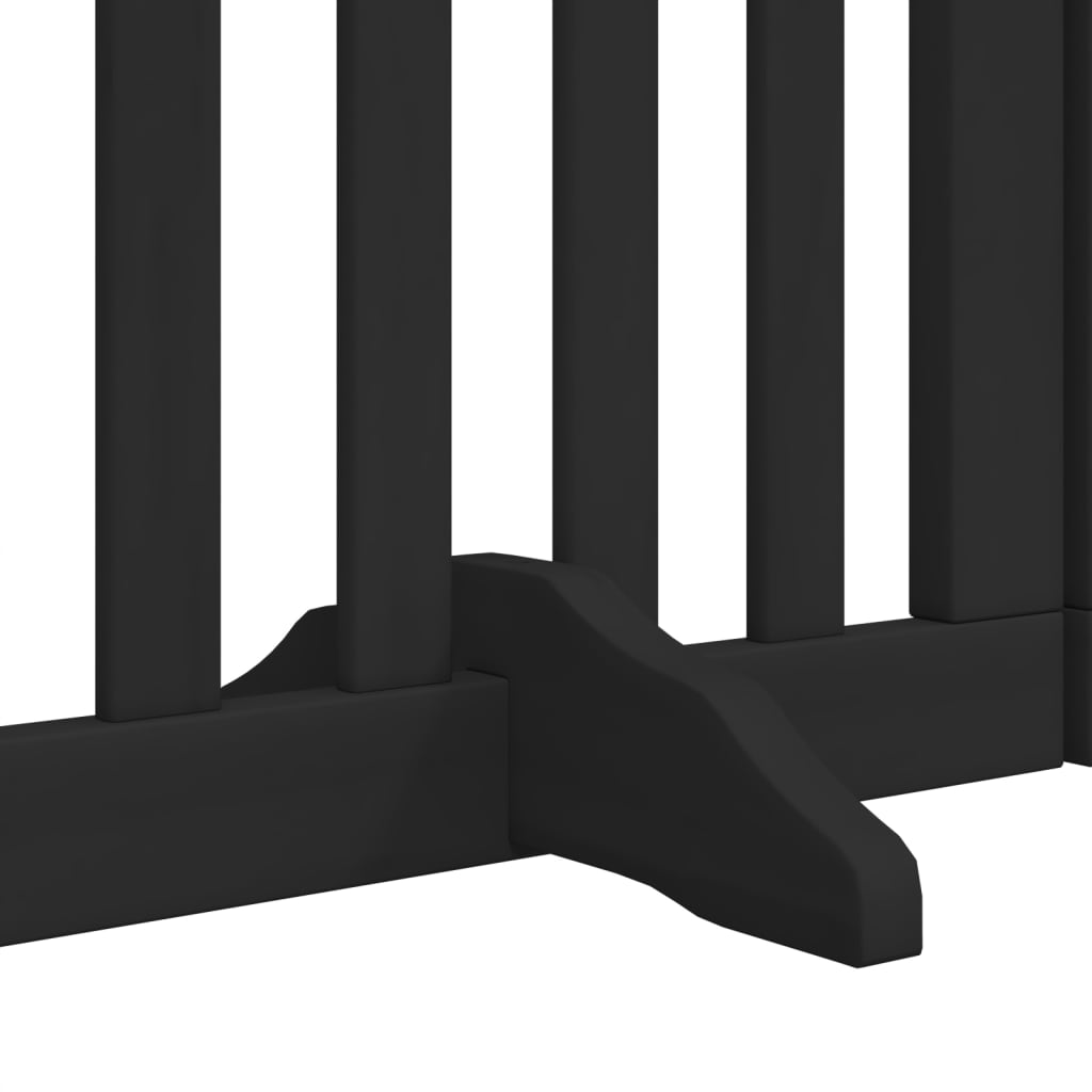 Hondenhek inklapbaar 6 panelen 300 cm populierenhout zwart is nu te koop bij PeponiXL, paradijselijk wonen!