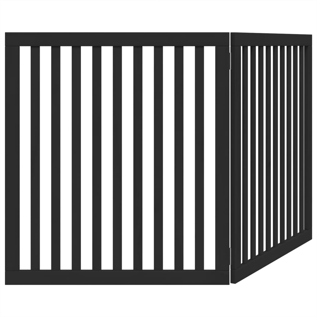 Hondenhek inklapbaar 2 panelen 160 cm populierenhout zwart is nu te koop bij PeponiXL, paradijselijk wonen!