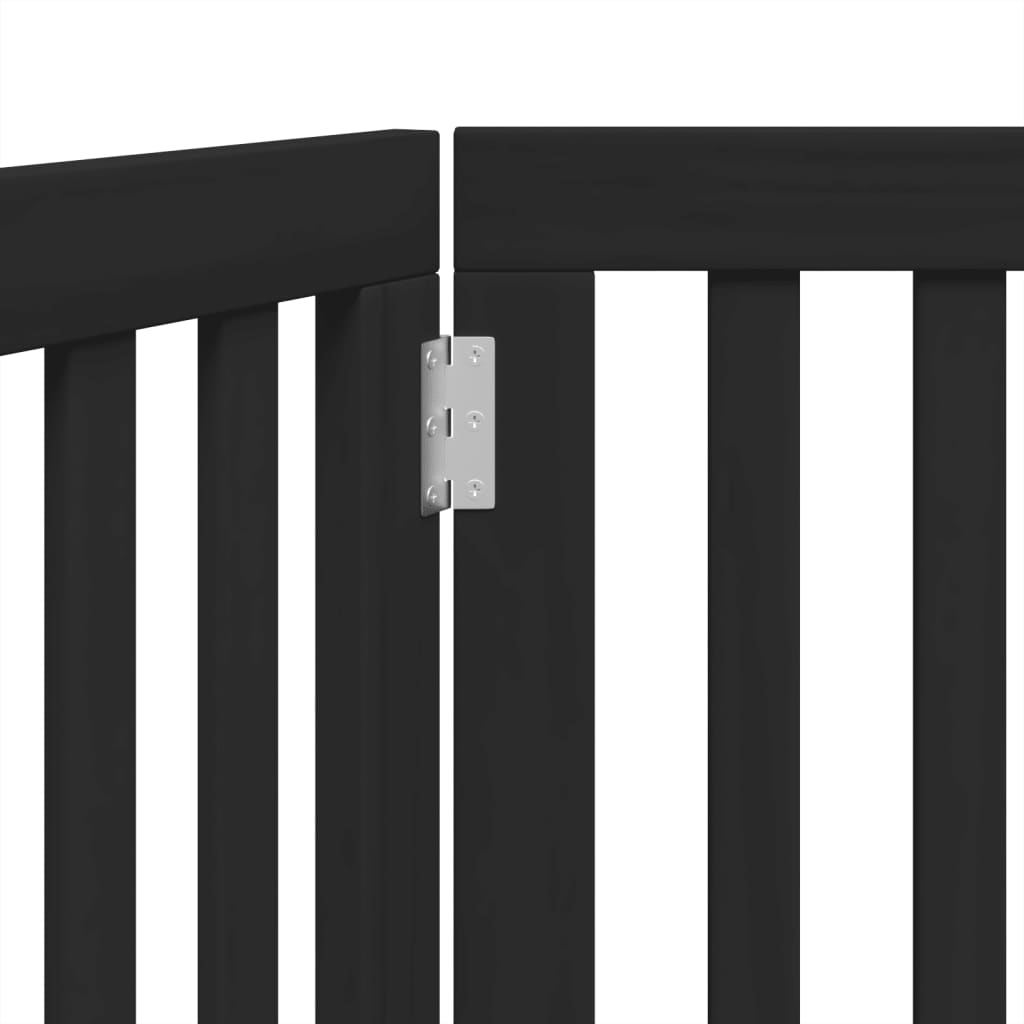 Hondenhek inklapbaar 2 panelen 160 cm populierenhout zwart is nu te koop bij PeponiXL, paradijselijk wonen!