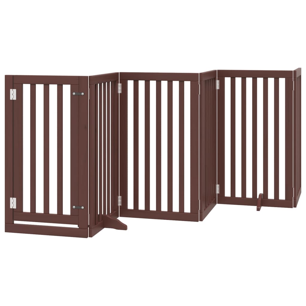 Hondenhek inklapbaar 6 panelen 300 cm populierenhout bruin is nu te koop bij PeponiXL, paradijselijk wonen!