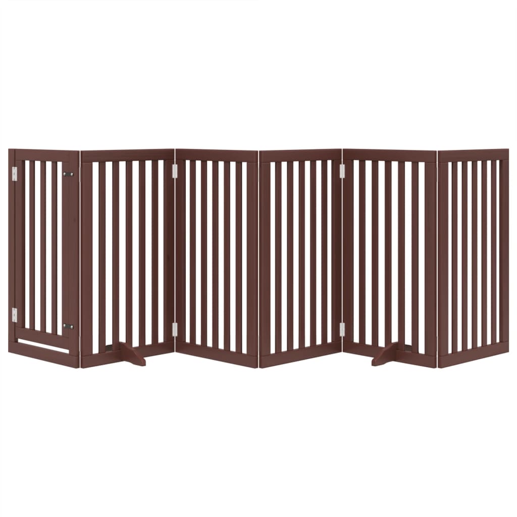 Hondenhek inklapbaar 6 panelen 300 cm populierenhout bruin is nu te koop bij PeponiXL, paradijselijk wonen!
