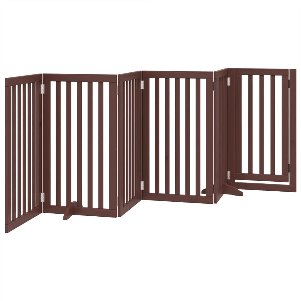 Hondenhek inklapbaar 6 panelen 300 cm populierenhout bruin is nu te koop bij PeponiXL, paradijselijk wonen!