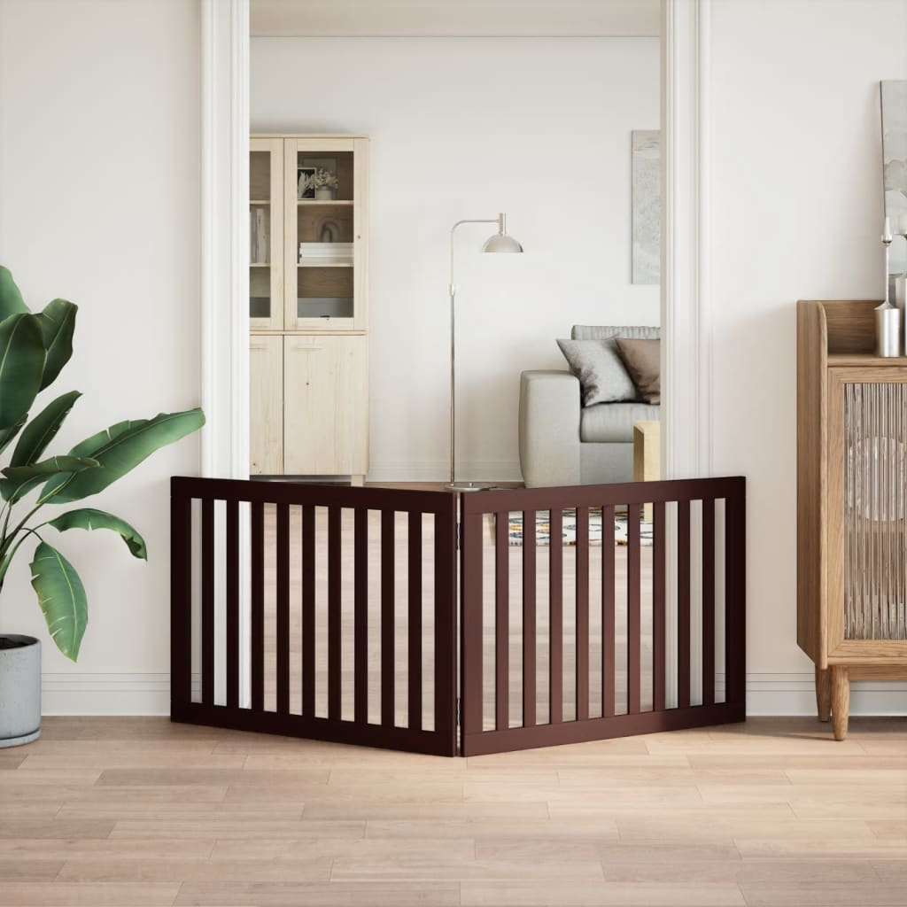 Hondenhek inklapbaar 2 panelen 160 cm populierenhout bruin is nu te koop bij PeponiXL, paradijselijk wonen!
